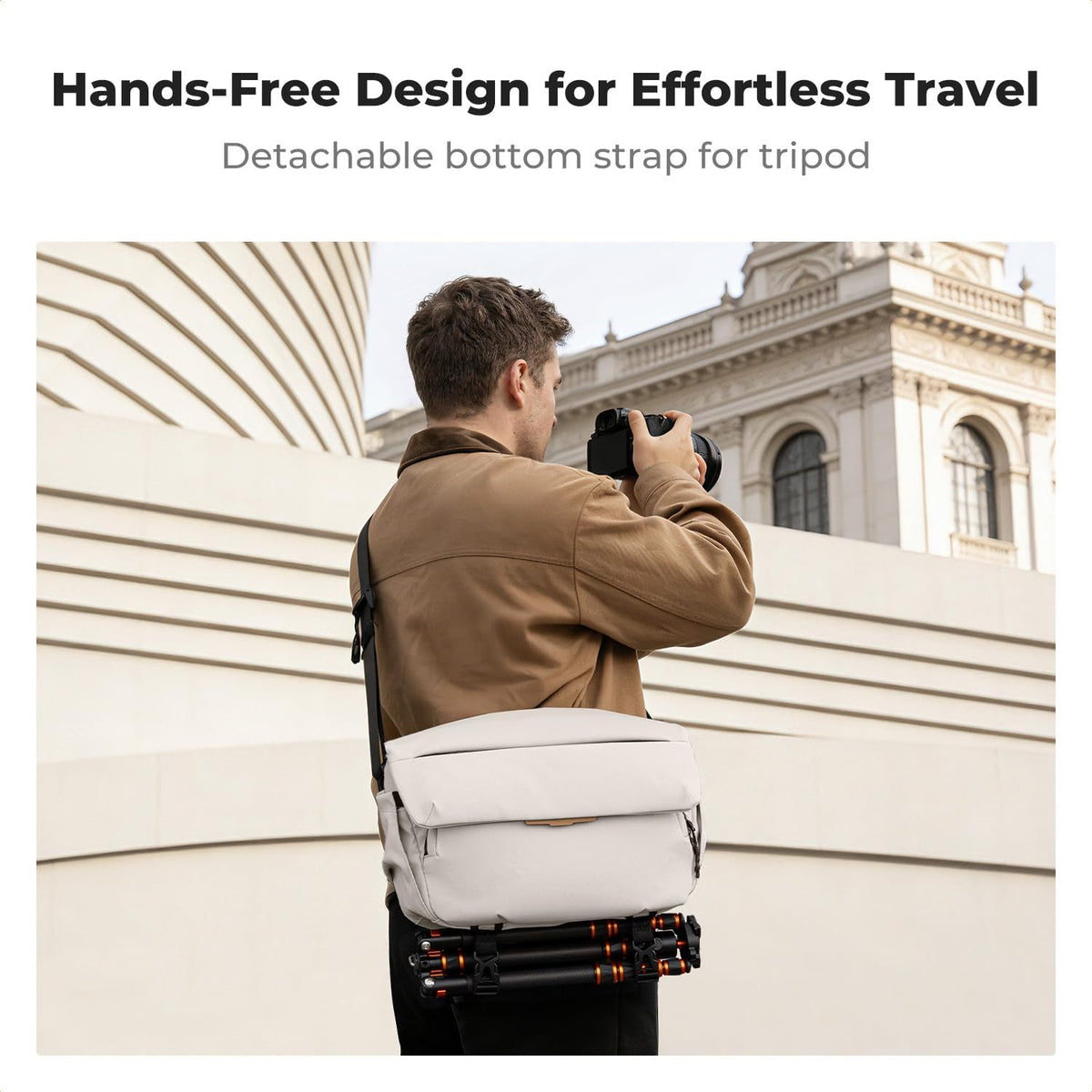 K&F CONCEPT Camera Sling Bag, 15L Crossbody Bag with Laptop Compartment