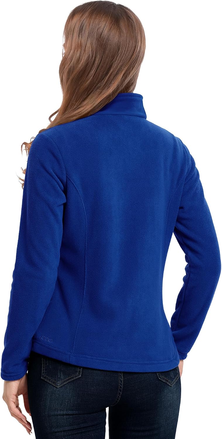 33,000ft Women's Polar Fleece Jacket Zip Up Lightweight Hiking Sweatshirt