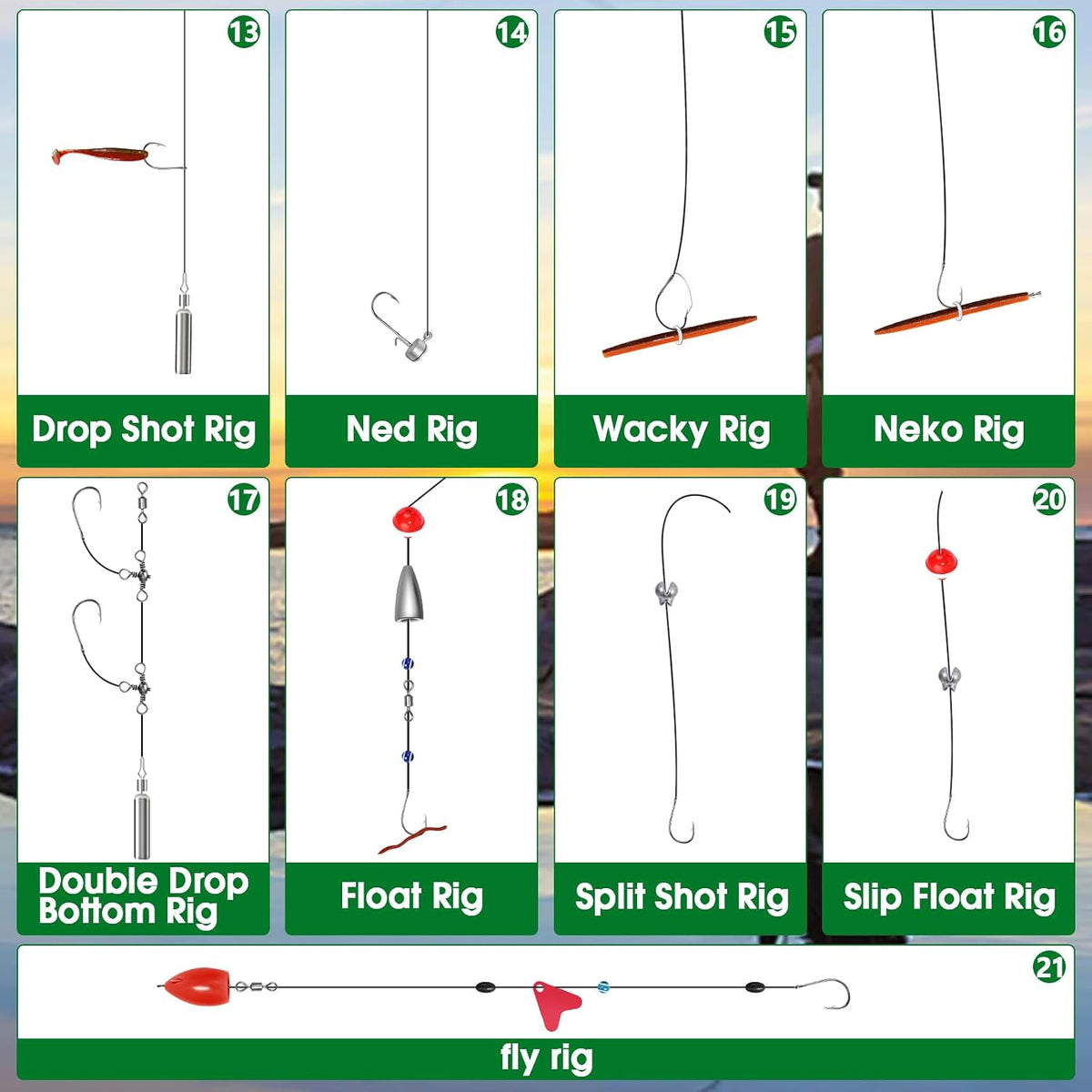 411-Piece Fishing Gear Accessories Kit, [2025 NEW] Tackle Box with Pliers, Fish Lip Grips,Tackle Storage Trays, Hooks, Weights, Jig Heads, Swivels, 21 Pre-Made Rigs – Fishing Gear for Lures Fishing
