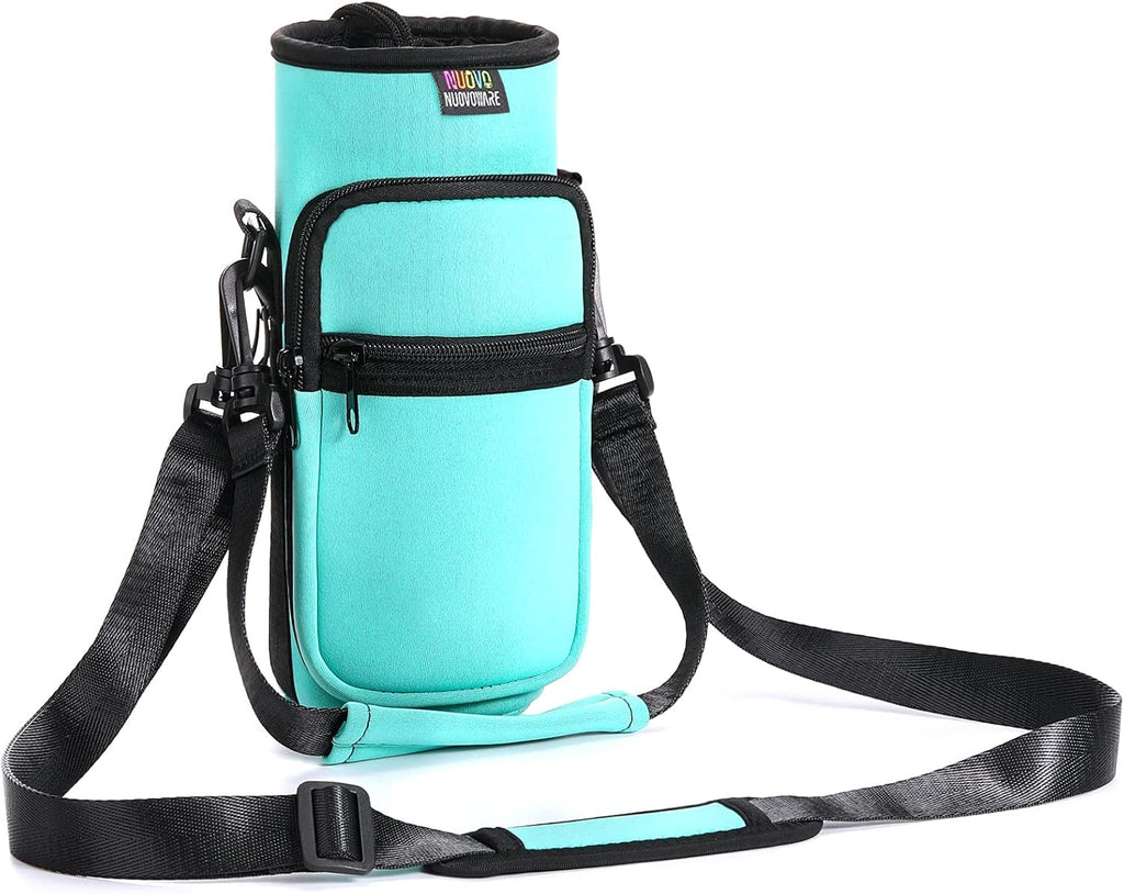 Nuovoware Water Bottle Carrier Bag, 25oz/32oz, Blue-green