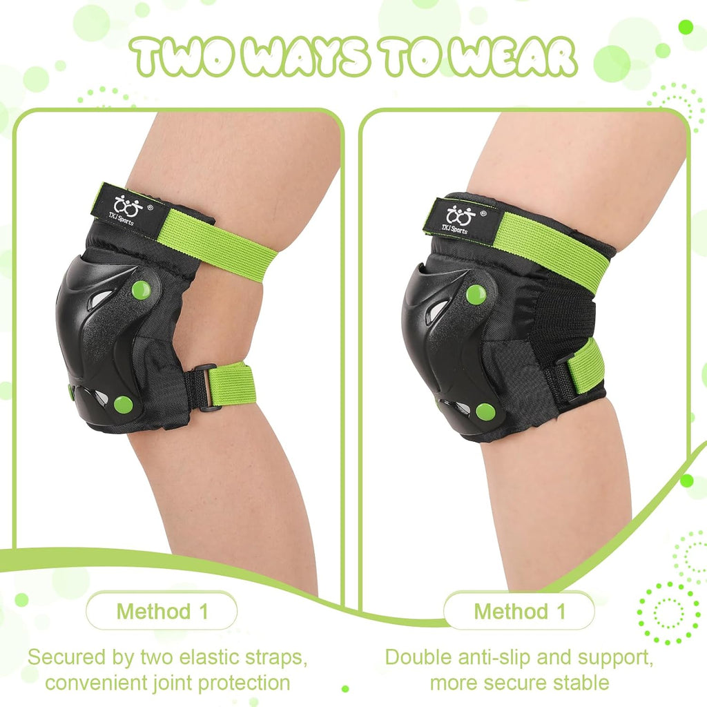 Kids/Youth Knee Pads Elbow Pads with Wrist Guards Protective Gear Set