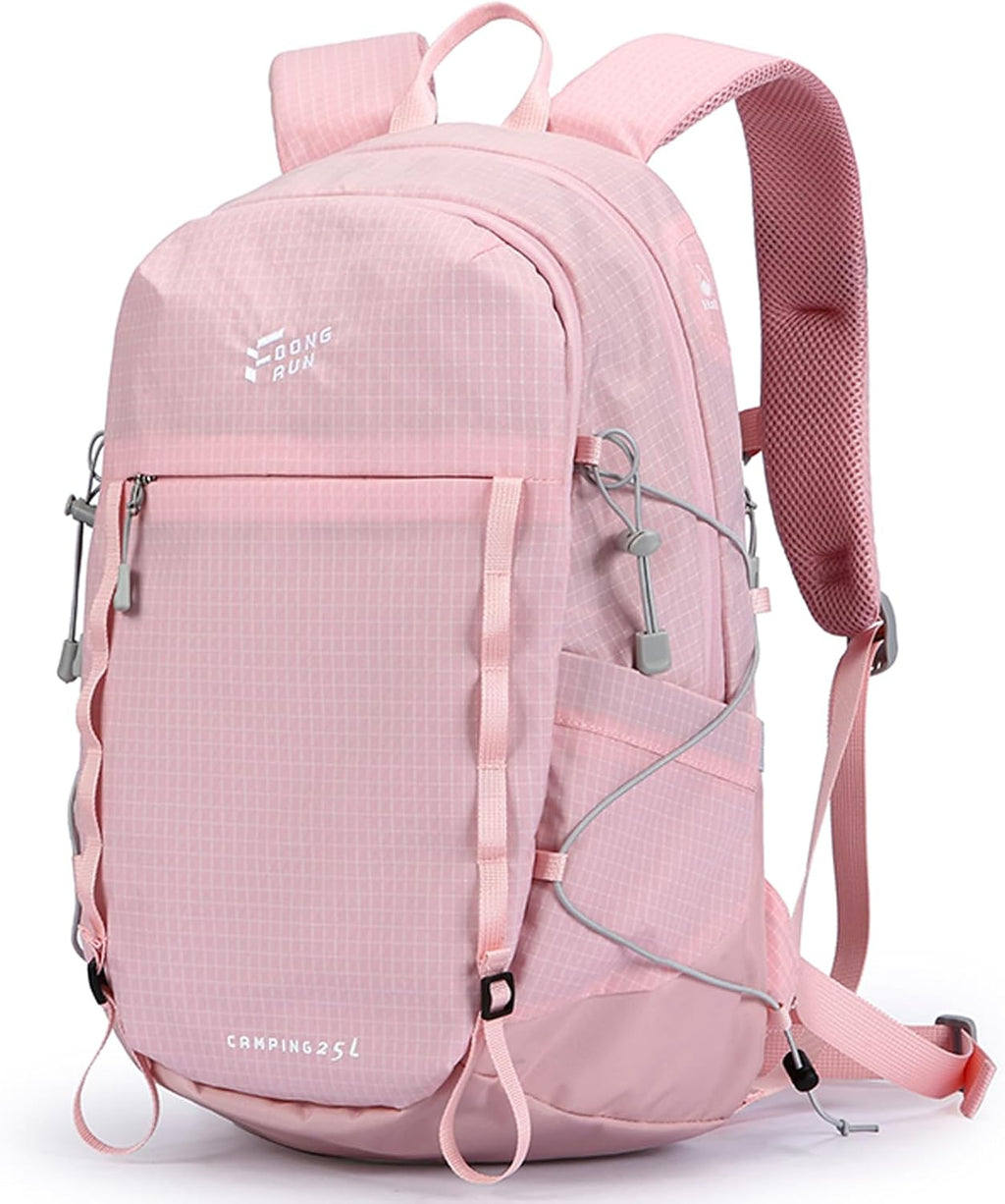 Eslcorri 22L Light Hiking Backpack Daypack with Trekking Pole Holder - Pink