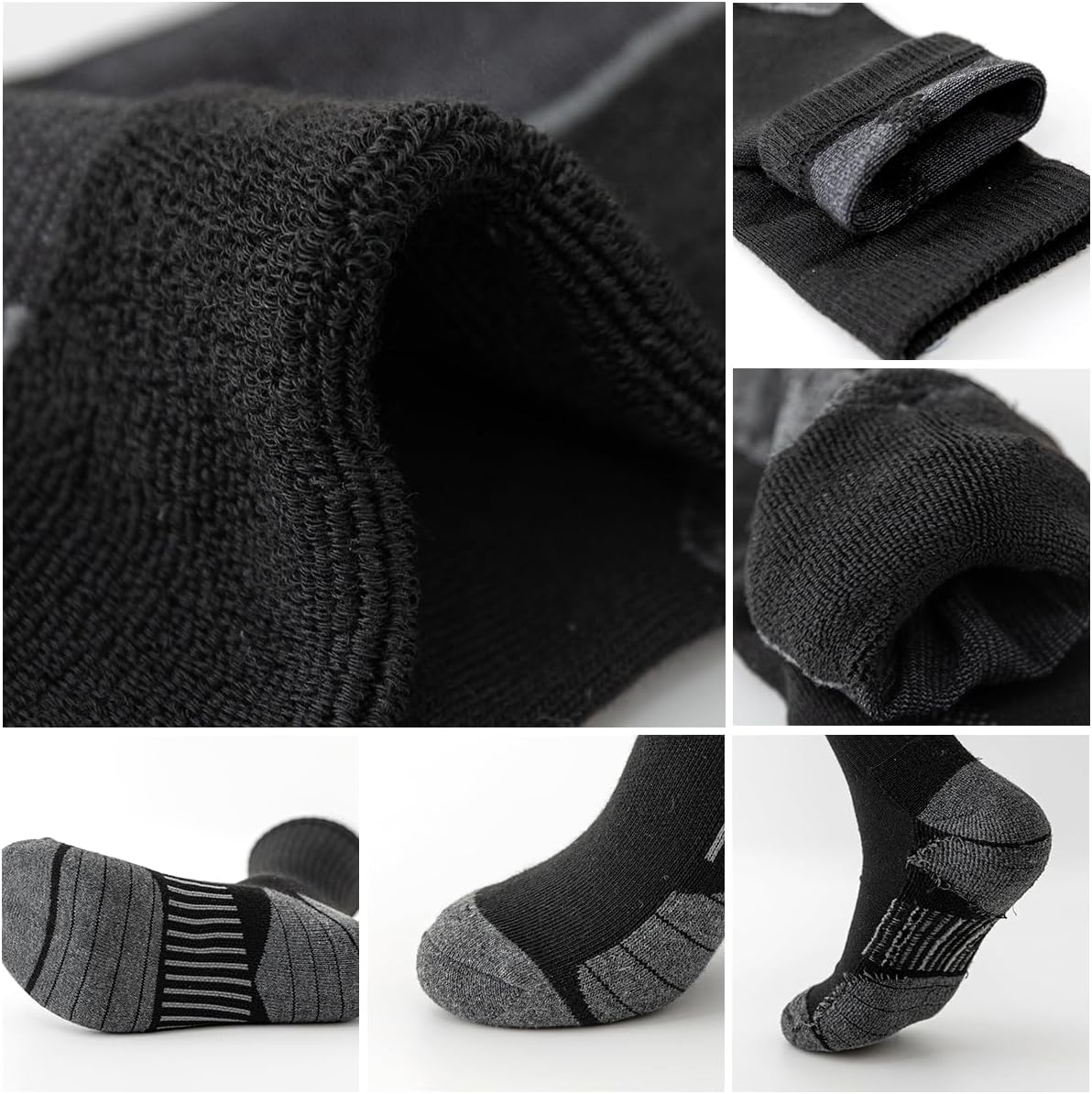 JOYNÉE 8 Pairs Mens Athletic Crew Socks Cushion Running Work Breathable Outdoor Socks for Men