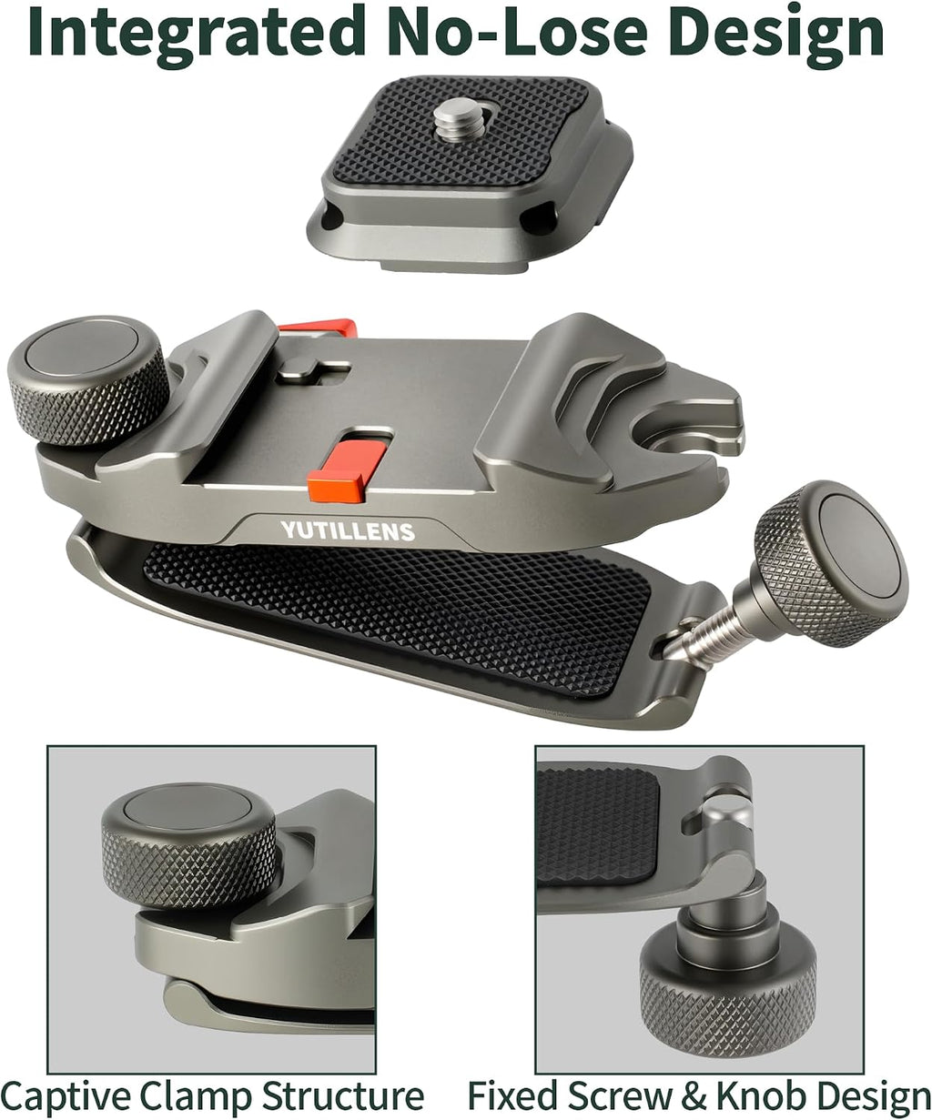 Camera Backpack Clip Arca-Style Quick Release Anti-Drop Dual-Lock