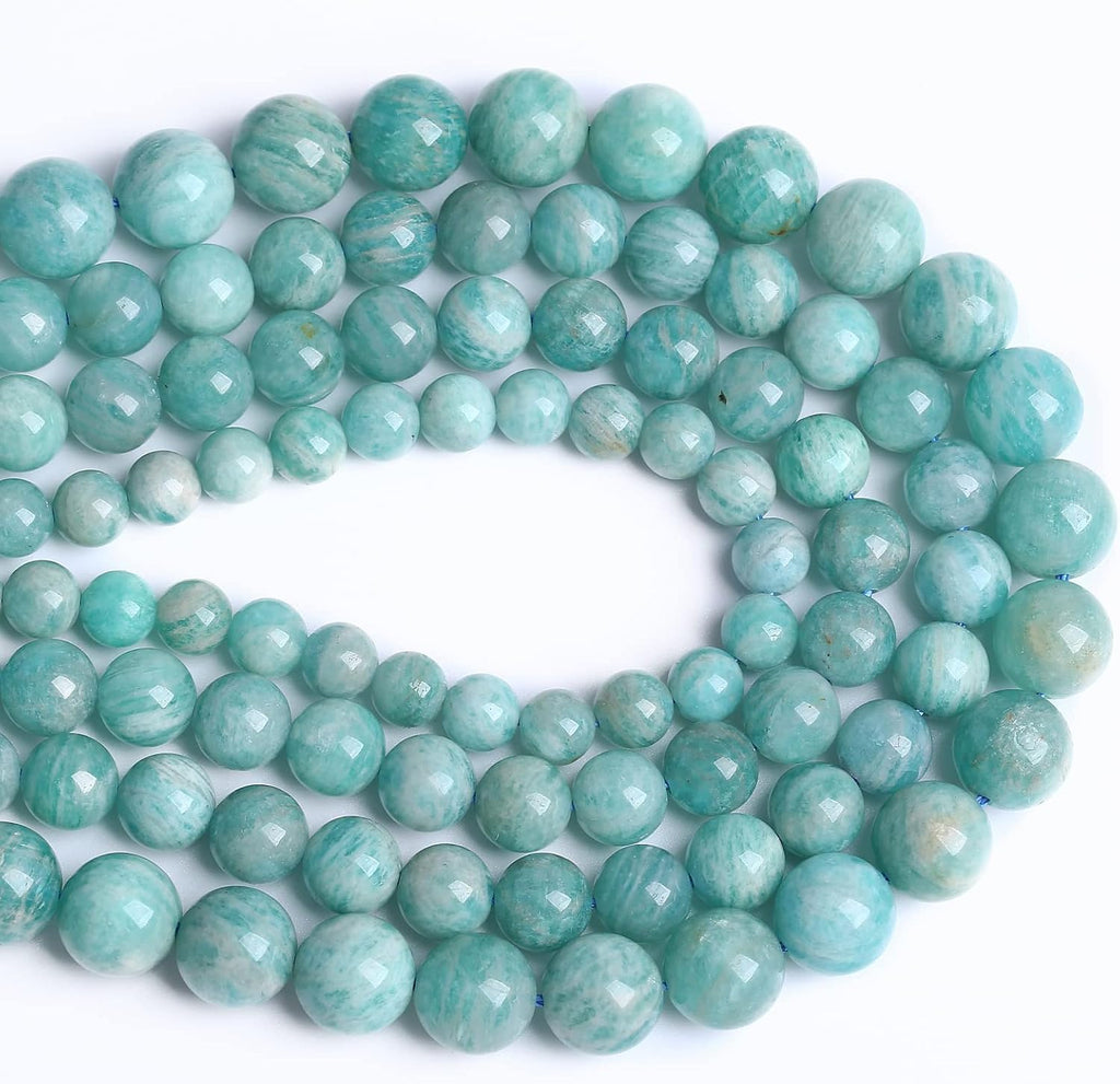 10MM 36PCS Natural Stone Amazonite Gemstone 2A Grade Crystal Loose Beads for Jewelry Making DIY Bracelet Necklace 1 Strand