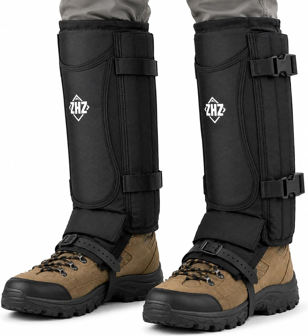 ZHZ Snake Gaiters, Durable Waterproof Snake Chaps for Lower Leg Protection, Adjustable Snake Guards for Men & Women, Ideal for Hiking, Camping & Farm Work