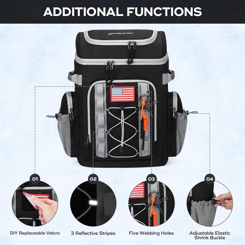 Maelstrom 35/50 Can Insulated Backpack Cooler, Leakproof Soft Lunch Ice Bag