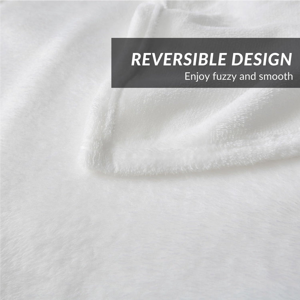 Bedsure GentleSoft White Fleece Throw Blanket - Mothers Birthday Gifts for Women 300GSM Blankets for Couch, Sofa, Bed, Soft Lightweight Plush Cozy Throws for Toddlers, 50x60 inches