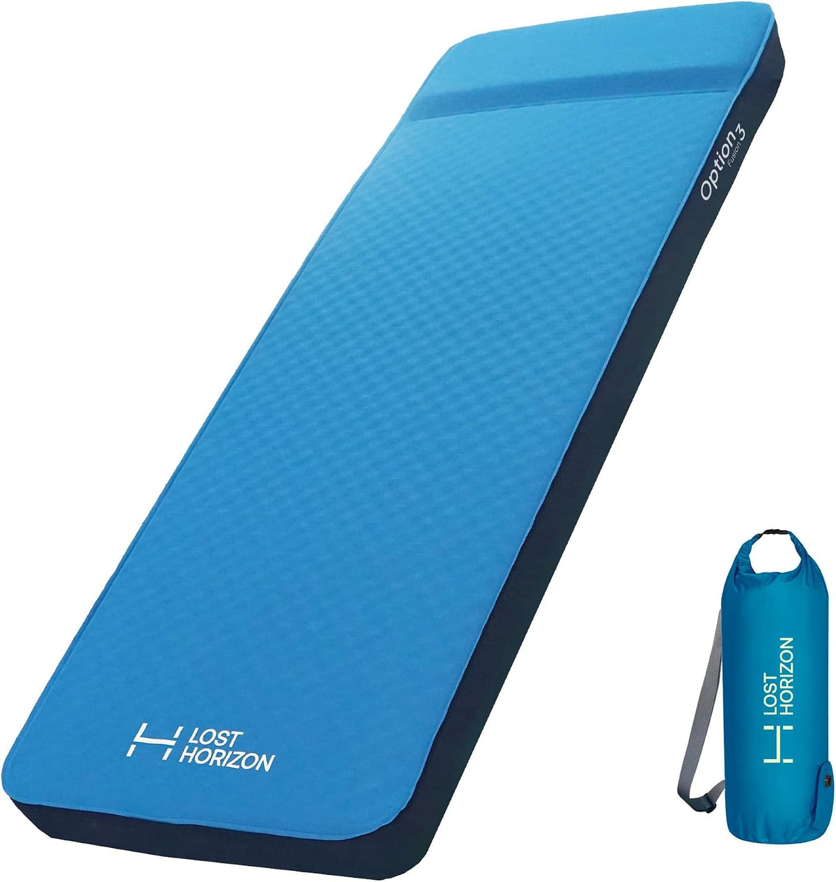 Lost Horizon Self-Inflating Foam Camping Mattress, Full, 3" Thick