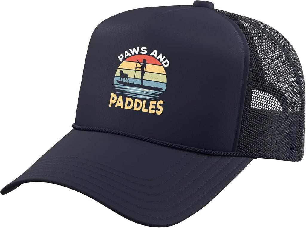 Stand Up Paddle Board with Dog SUP Girl Stand Up Paddle Trucker Hat with Adjustable Mesh Back