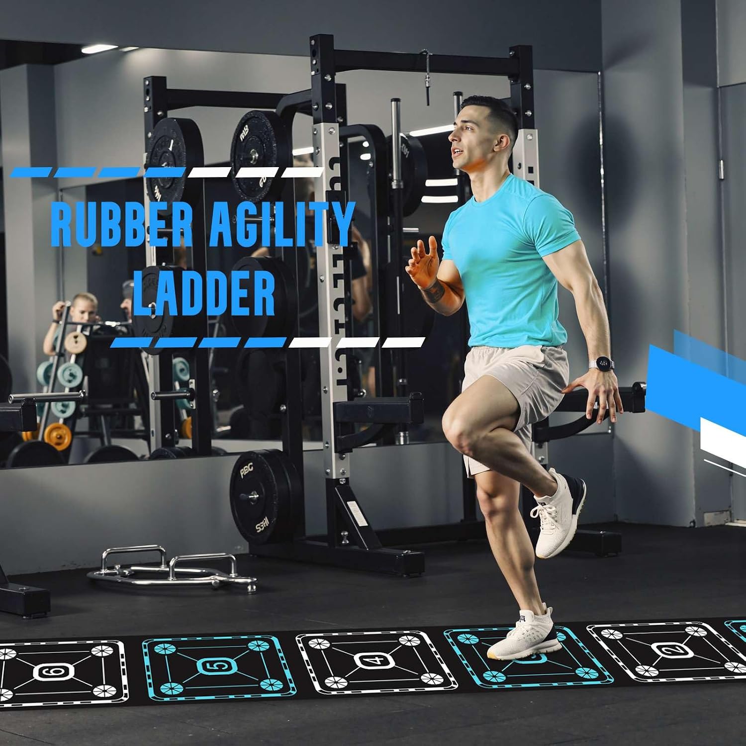 Agility Ladder Set 15ft with Cones, Bands & Jump Rope