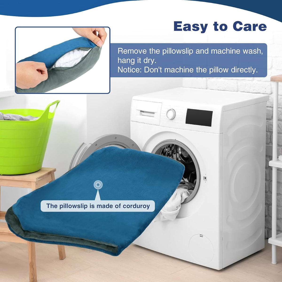 REDCAMP 4 Pack Camping Pillow Sleep–Memory Foam Travel Pillow, Bright Navy