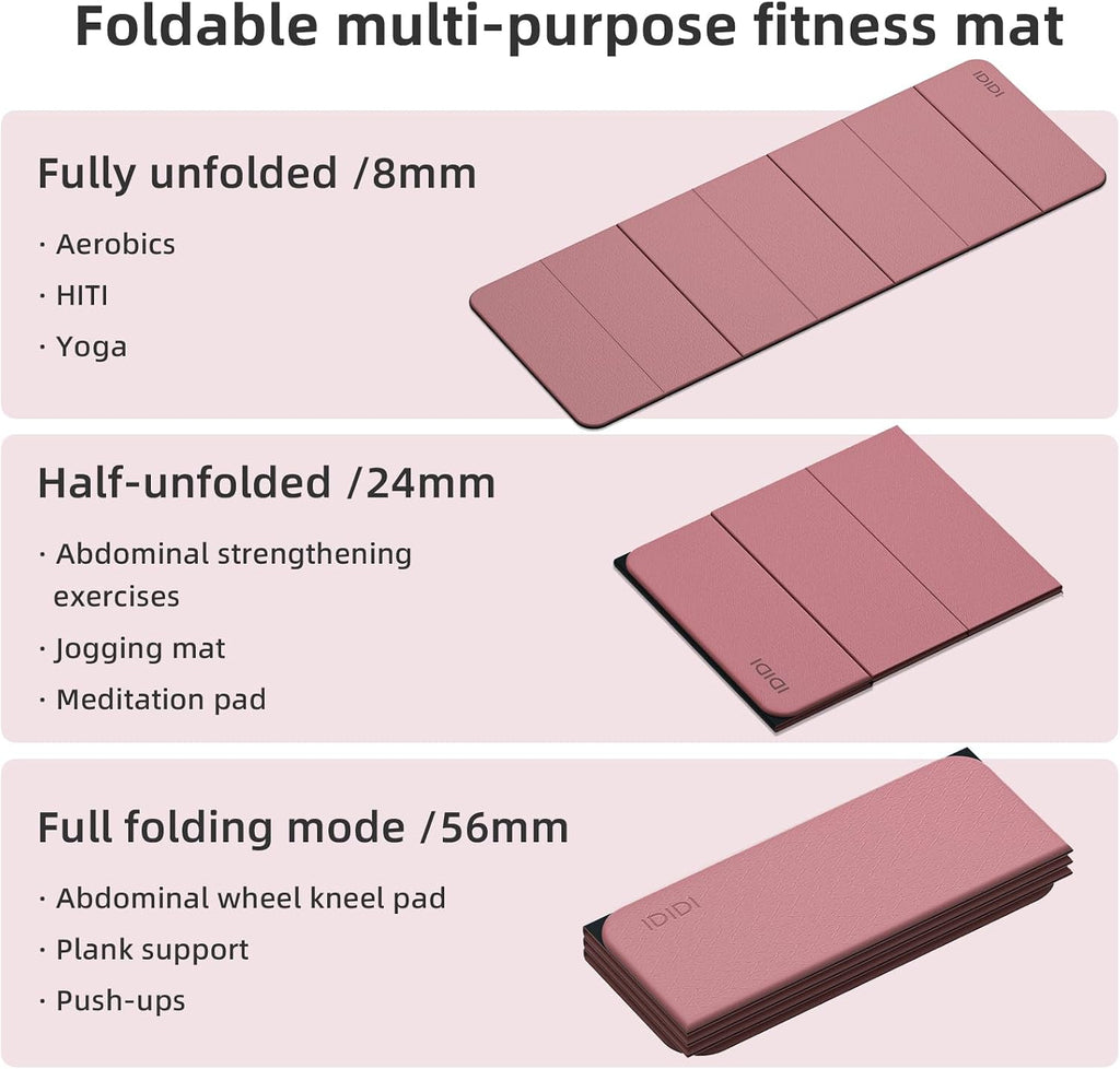 Foldable Yoga Mat Thick 0.32"(8mm)