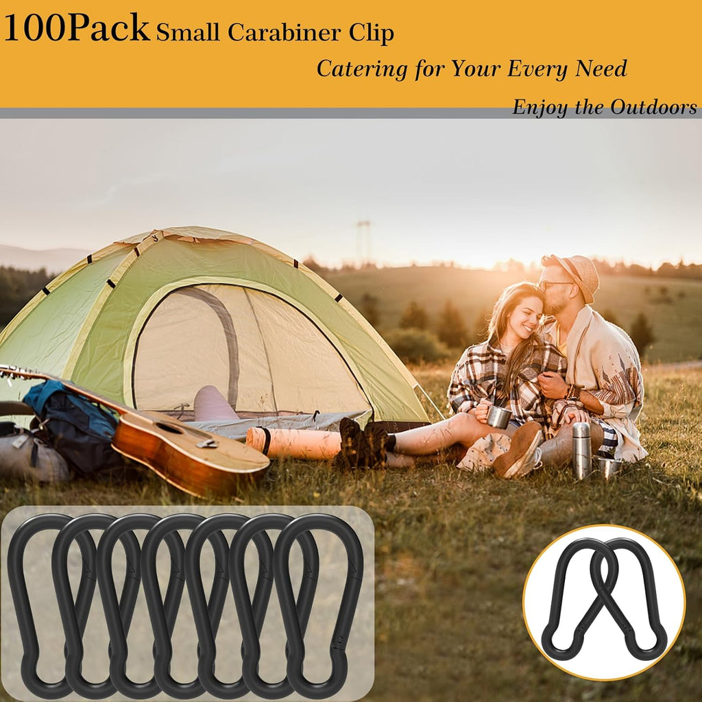 150PCS Carabiner Clips,1.98IN Heavy Duty Spring Snap Hook