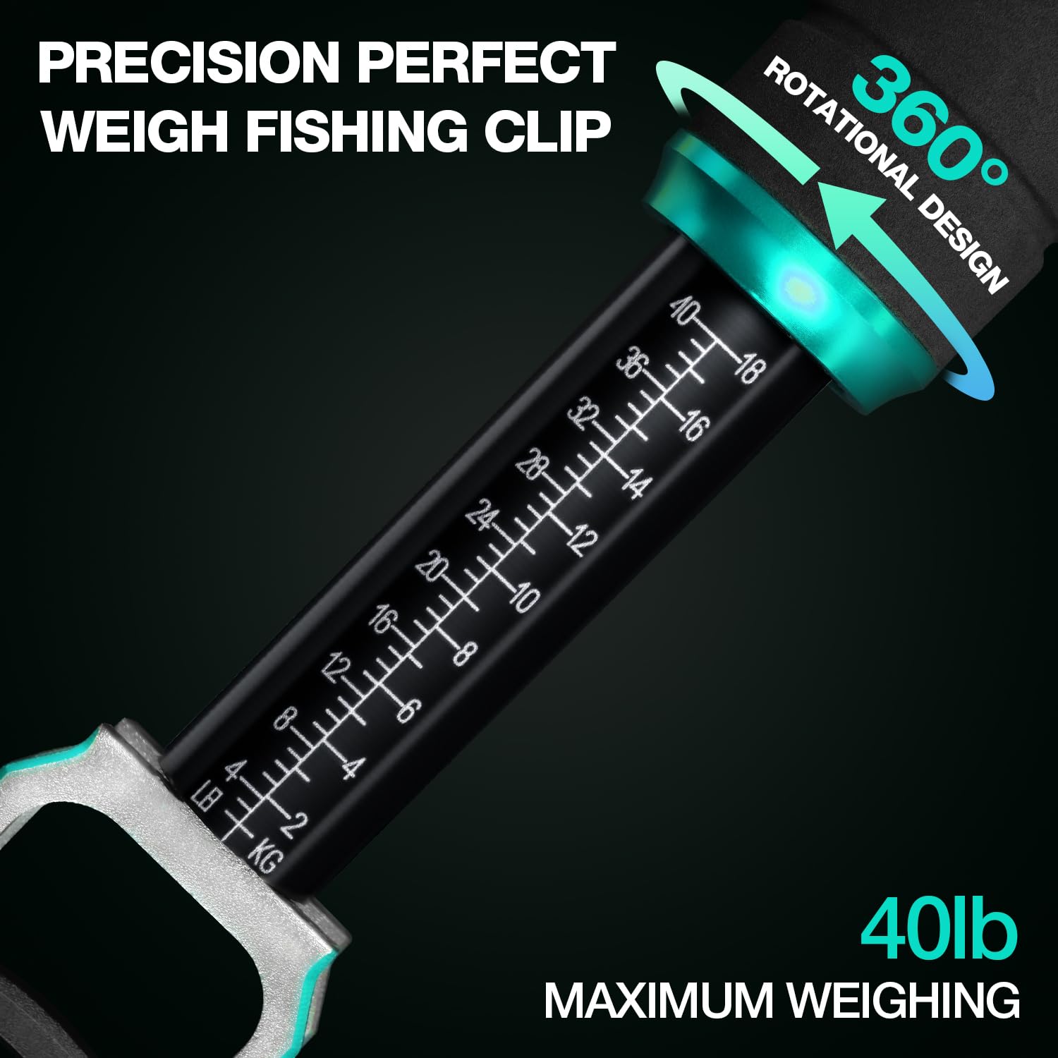 Ghosthorn Fish Lip Gripper with Scale 40lb Aluminum Alloy Fishing Grabber