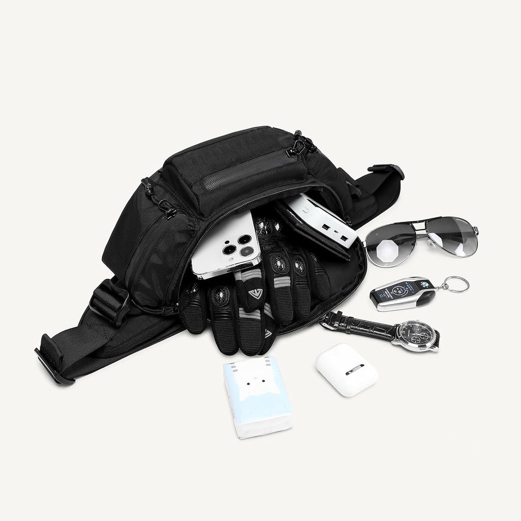 reeyee 6.5L Expandable Waist Pack for Men, Large Hip Pack for Cycling