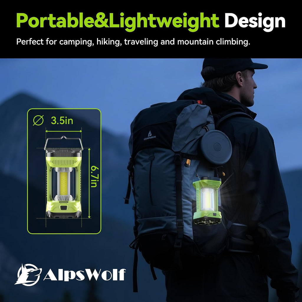 AlpsWolf Rechargeable Camping Lantern, 4000LM Emergency Camping Tent Light