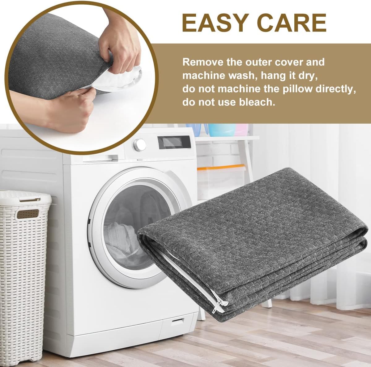 Ivellow Travel Pillow, Camping Pillow for Sleeping, Shredded Memory Foam