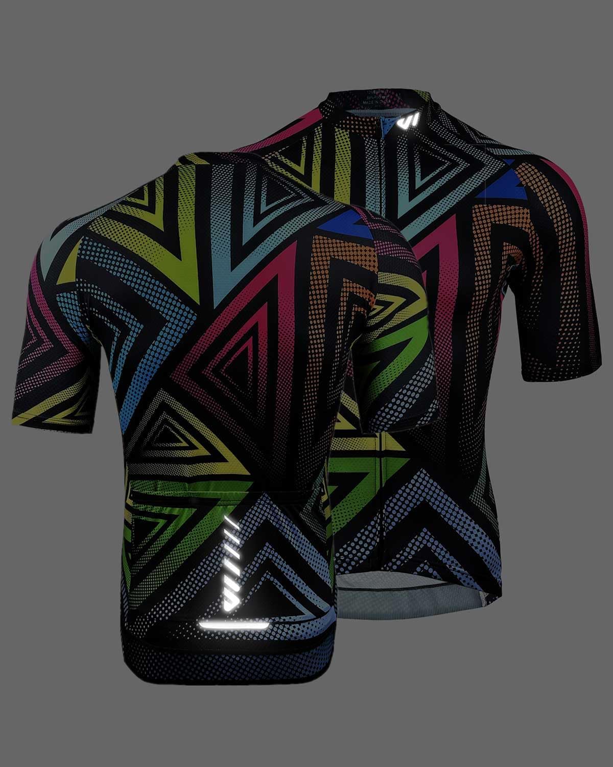 Wulibike Men's Cycling Jerseys Short Sleeve Bike Biking Shirts Full Zip with Pockets Road Bicycle Clothing