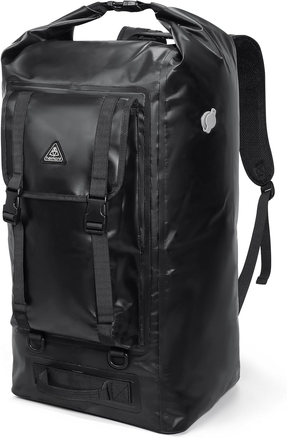 Haimont Large Waterproof Roll Top Dry Backpack 60L, Black