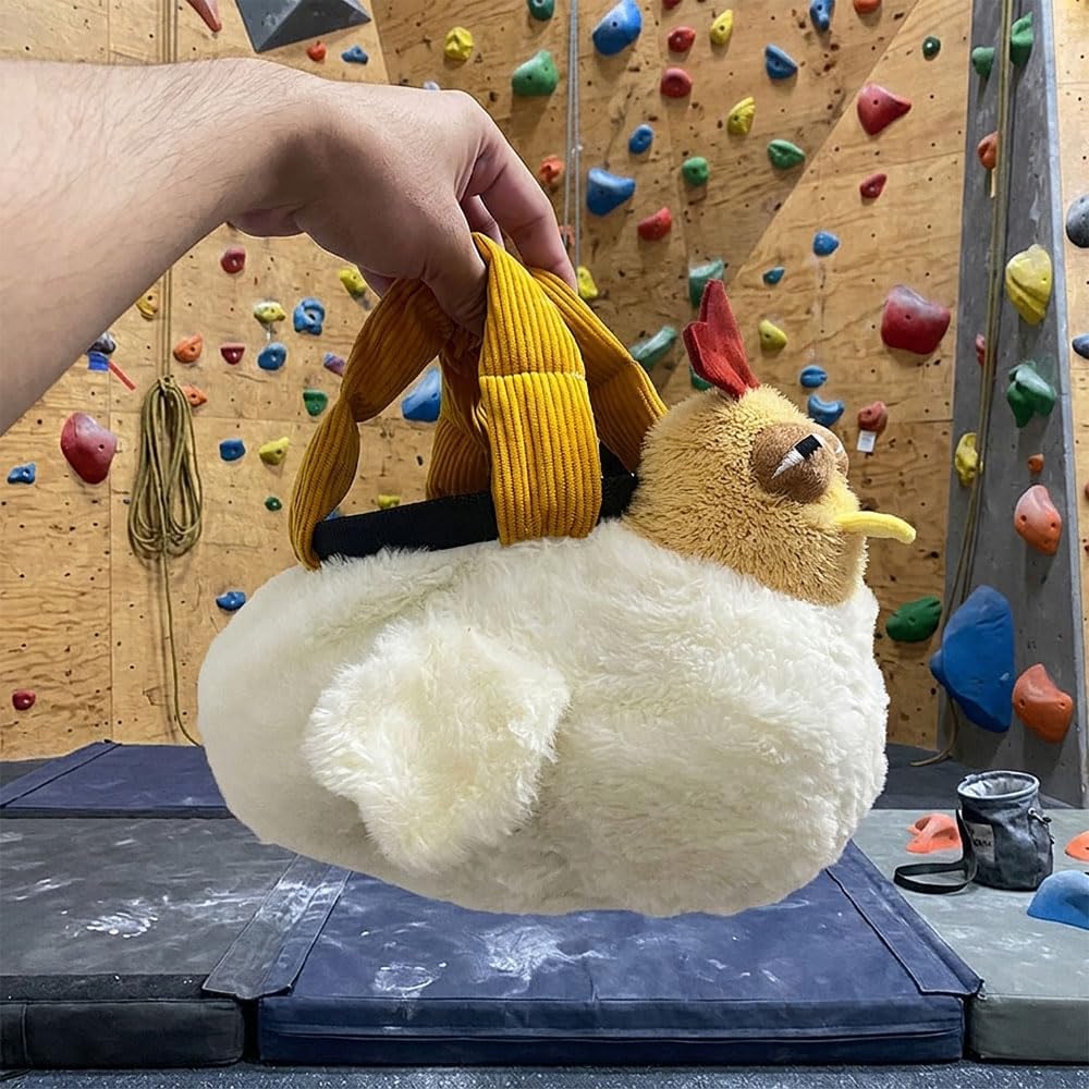 Fur Chicken Chalk Bag Rock Climbing Chalk Bag Suitable Bouldering Gym Indoor & Outdoor Climbing with Adjustable Belt