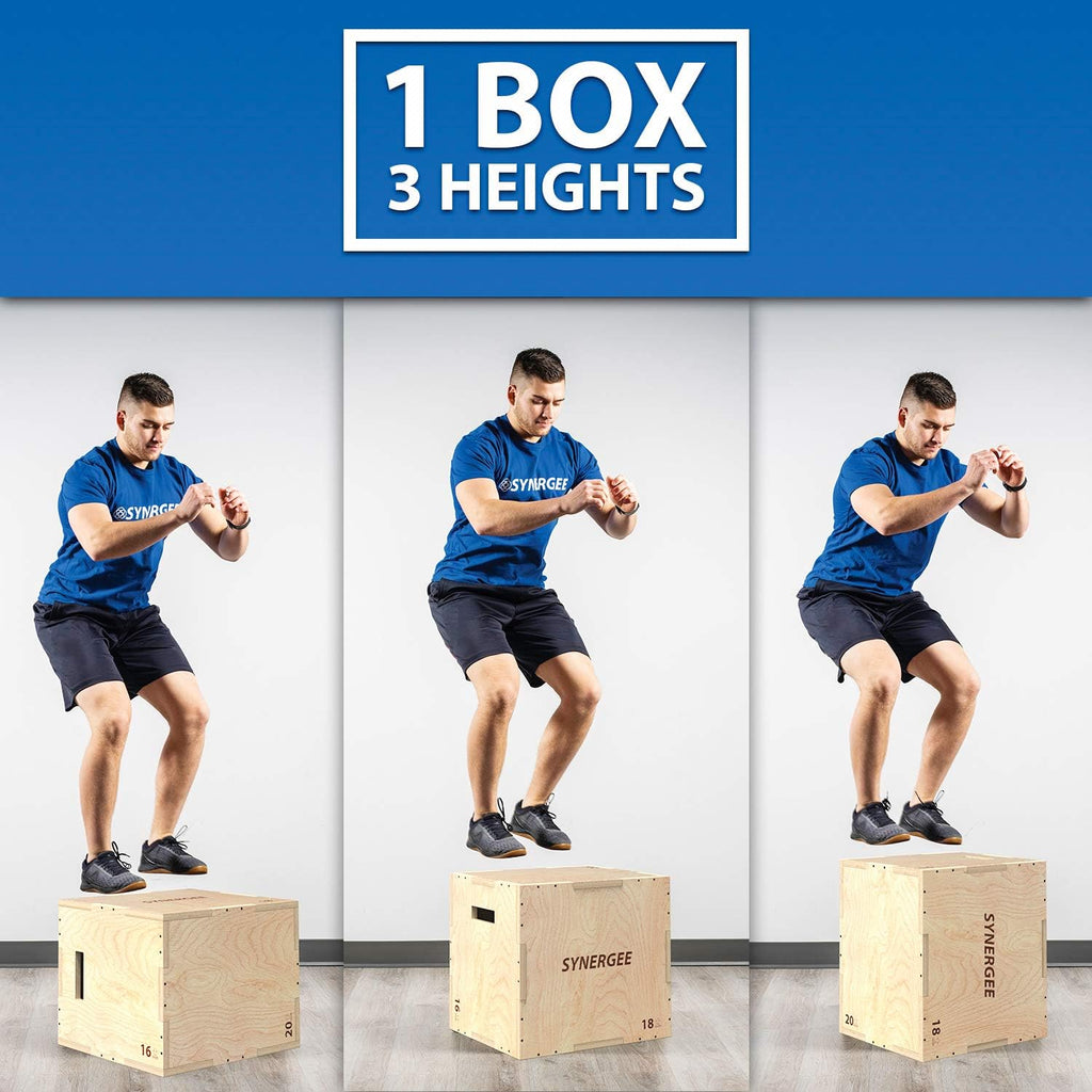 Synergee 3 in 1 Wood Plyo Box – Multiple Sizes