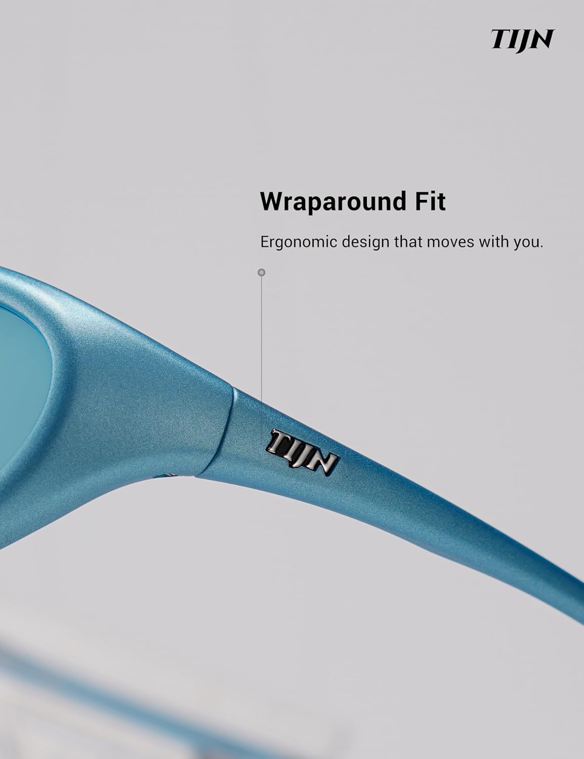 TIJN Sports Sunglasses UV400 Wraparound for Men Women Cycling, Vanta