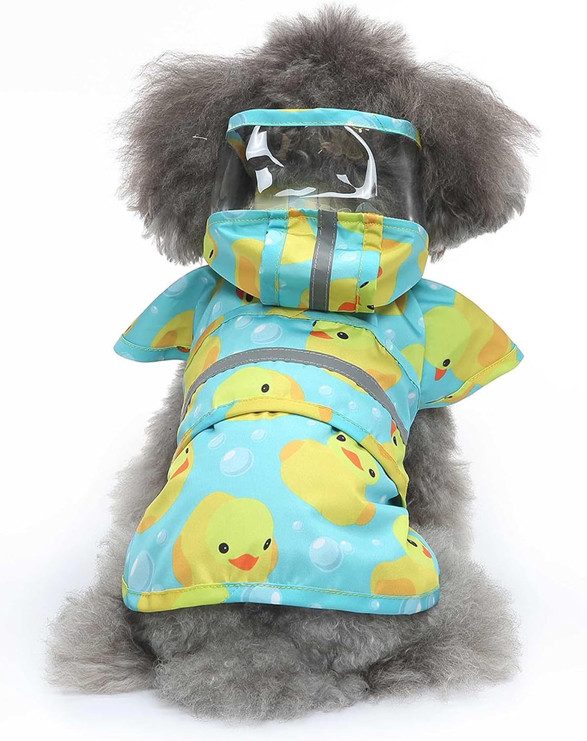 Dog Raincoat Hooded Reflective Waterproof Slicker Poncho