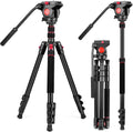 Victiv Video Tripod, 72" Heavy Duty Fluid Head Camera Tripod with Carry Bag