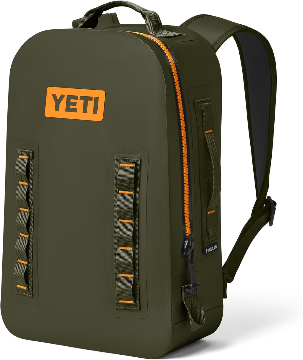 YETI Panga 28 Airtight Waterproof Submersible Backpack, Olive/King Crab Orange