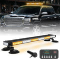 XRIDONSEN 28.4" 80 LED Roof Strobe Light Bar Amber White Warning Lights