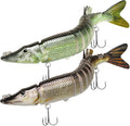 TRUSCEND Swimmax Easy Catch Fishing Lures with BKK Hooks, Wiggling, Vibrating, Rattling and Gurgling for More Bite, Heavy-Duty Dyneema Fiber Jointed Swimbaits for Bass, Trout, Walleye, Crappie, Pike