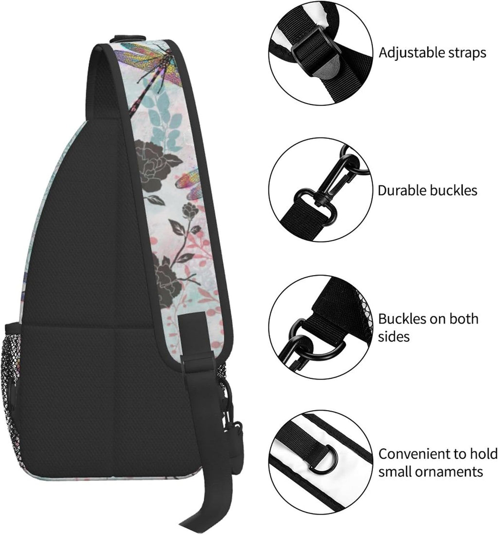 Sling Daypacks,adjustable Rope Crossbody One Shoulder Bag Travel Hiking Cycling for Men Women Gift…