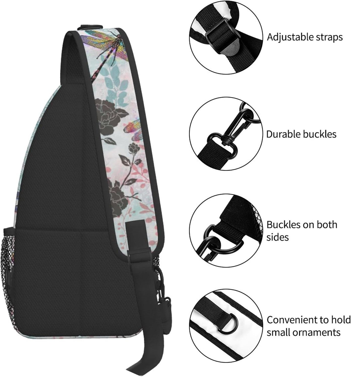 Sling Daypacks,adjustable Rope Crossbody One Shoulder Bag Travel Hiking Cycling for Men Women Gift…