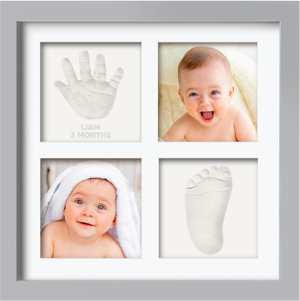 KeaBabies Baby Hand and Footprint Kit, Baby Footprint Kit (Cloud Gray)