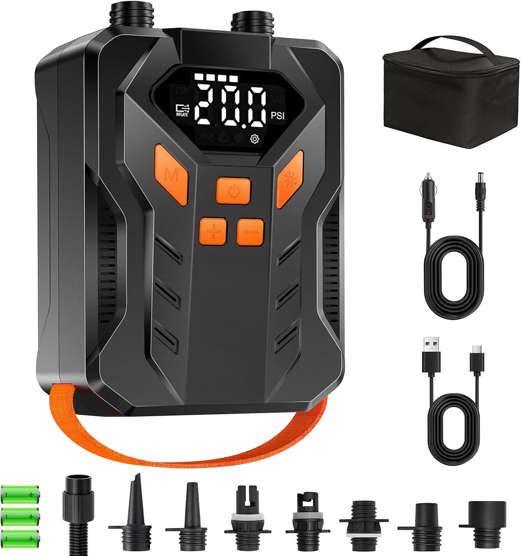 Rechargeable 20PSI Electric Paddle Board Pump, Inflation & Deflation