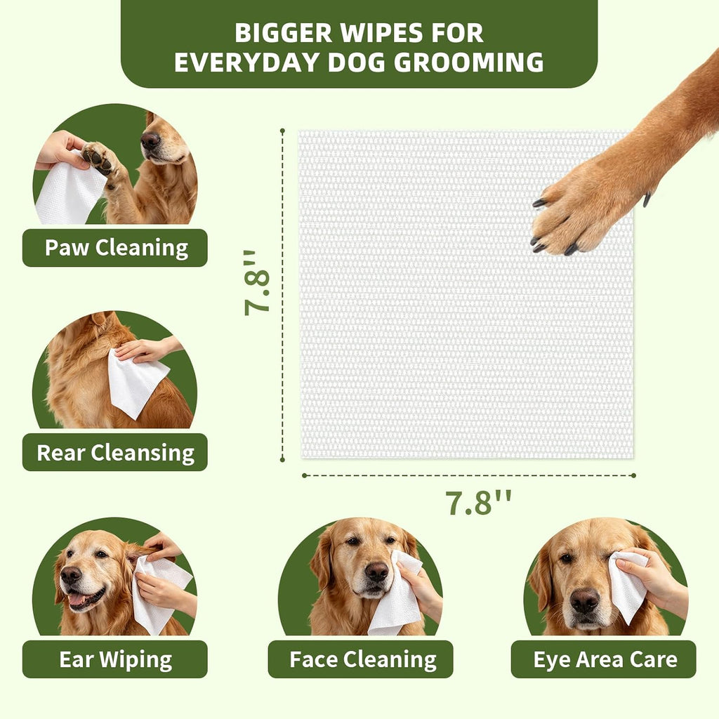 IMMHABI 400 Count Dog Wipes, Unscented Plant-Based Hypoallergenic Pet Wipes for Paws, Butt, and Anal Gland Care, Cleansing & Deodorizing for Puppies and Cats