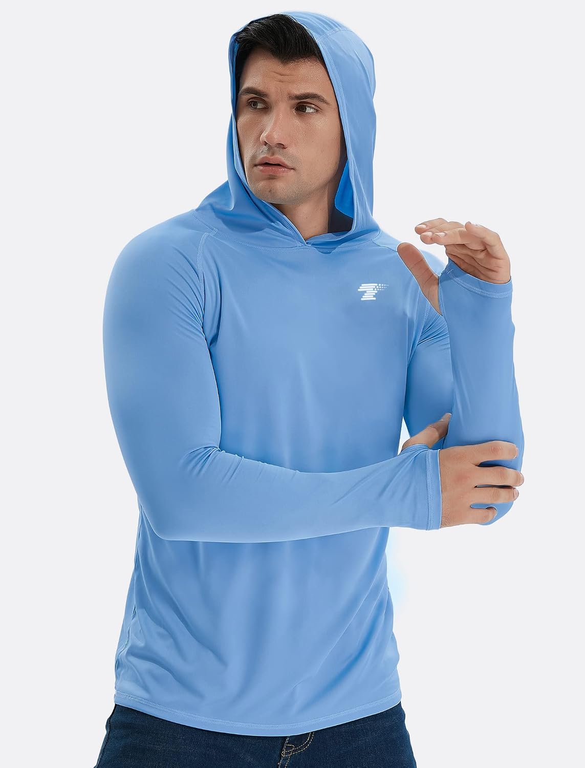 3 Pack Men's UPF 50+ Sun Protection Shirts Fishing Hoodie Long Sleeve