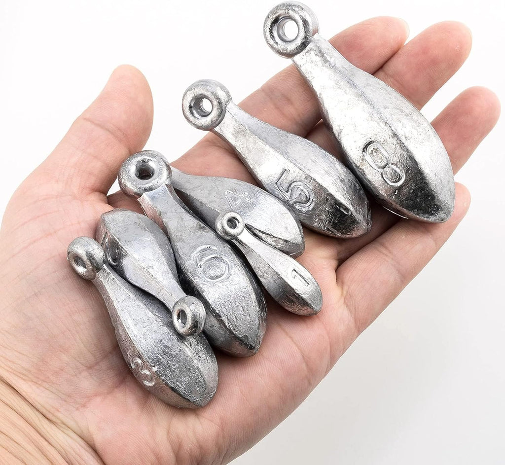 Dr.Fish Bank Sinkers Fishing Weights, Fresh & Saltwater Lead Weights