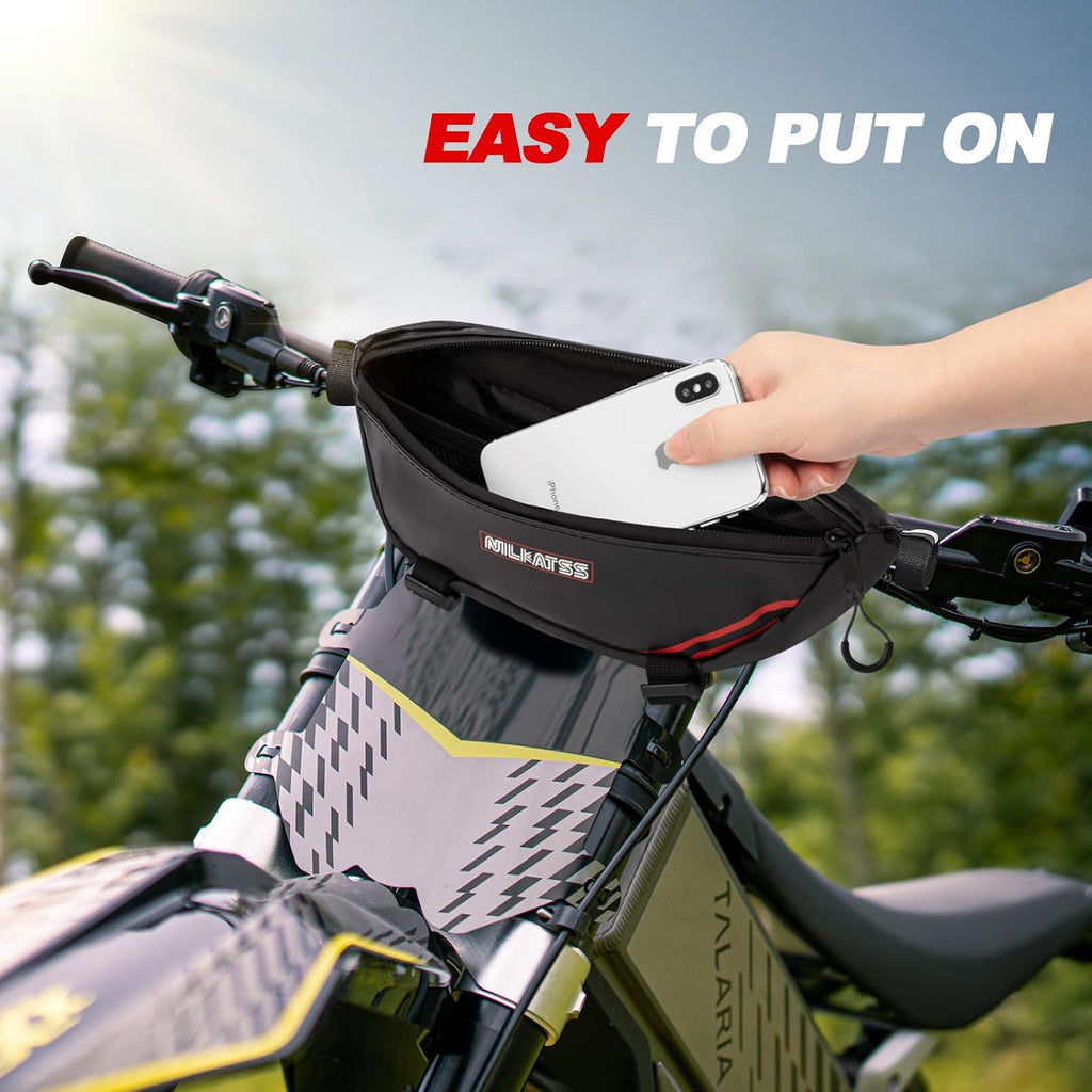 Nilkatss Waterproof Dirt Bike Handlebar Tool Bag Fits Sur Ron & Talaria