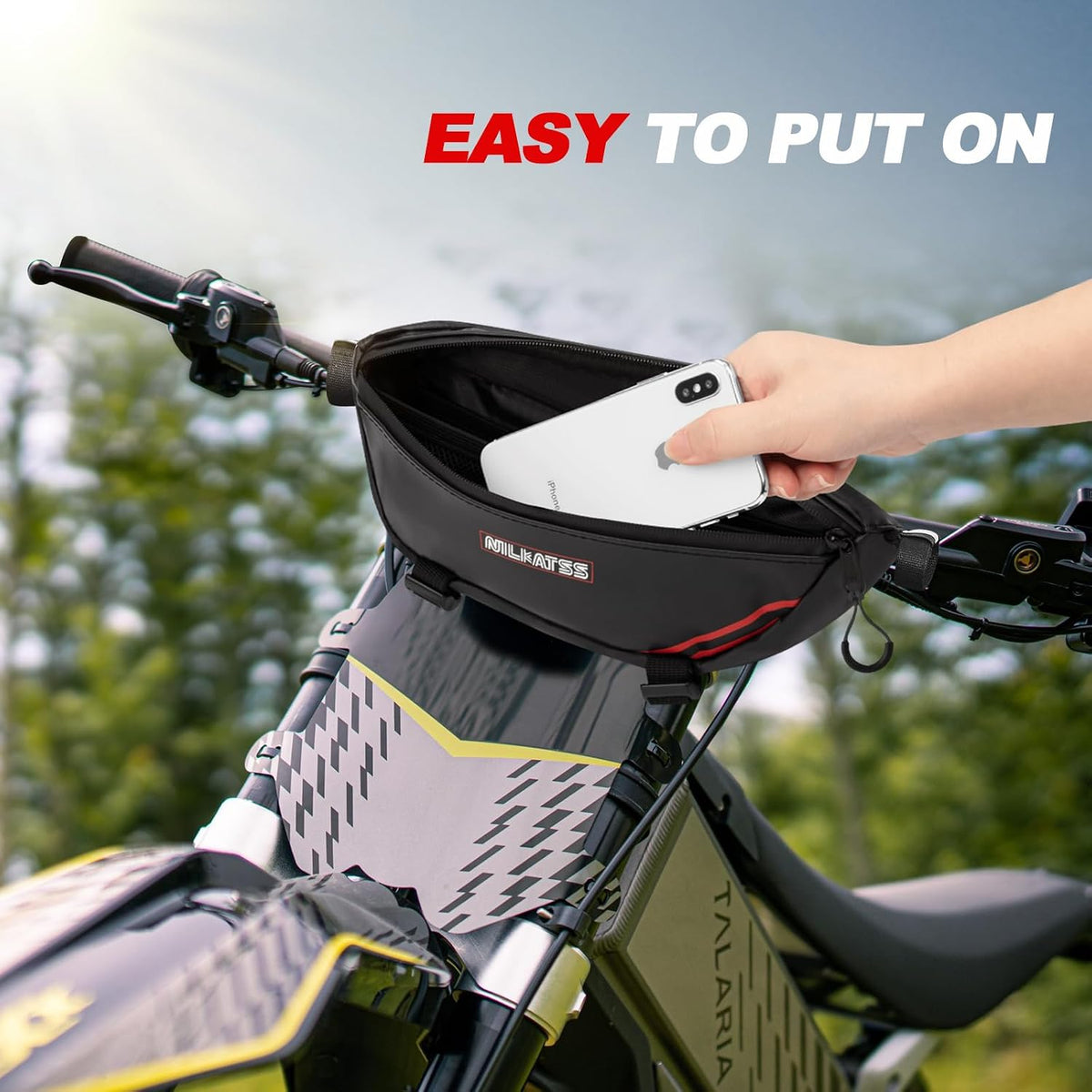 Nilkatss Waterproof Dirt Bike Handlebar Tool Bag Fits Sur Ron & Talaria