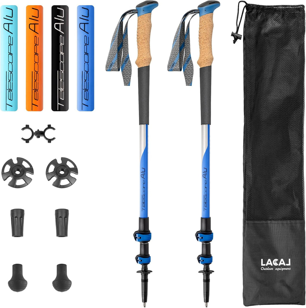 Hiking Poles, Ultra-Light Telescopic Trekking Poles,Portable Walking Sticks with Adjustable Height for Men and Women