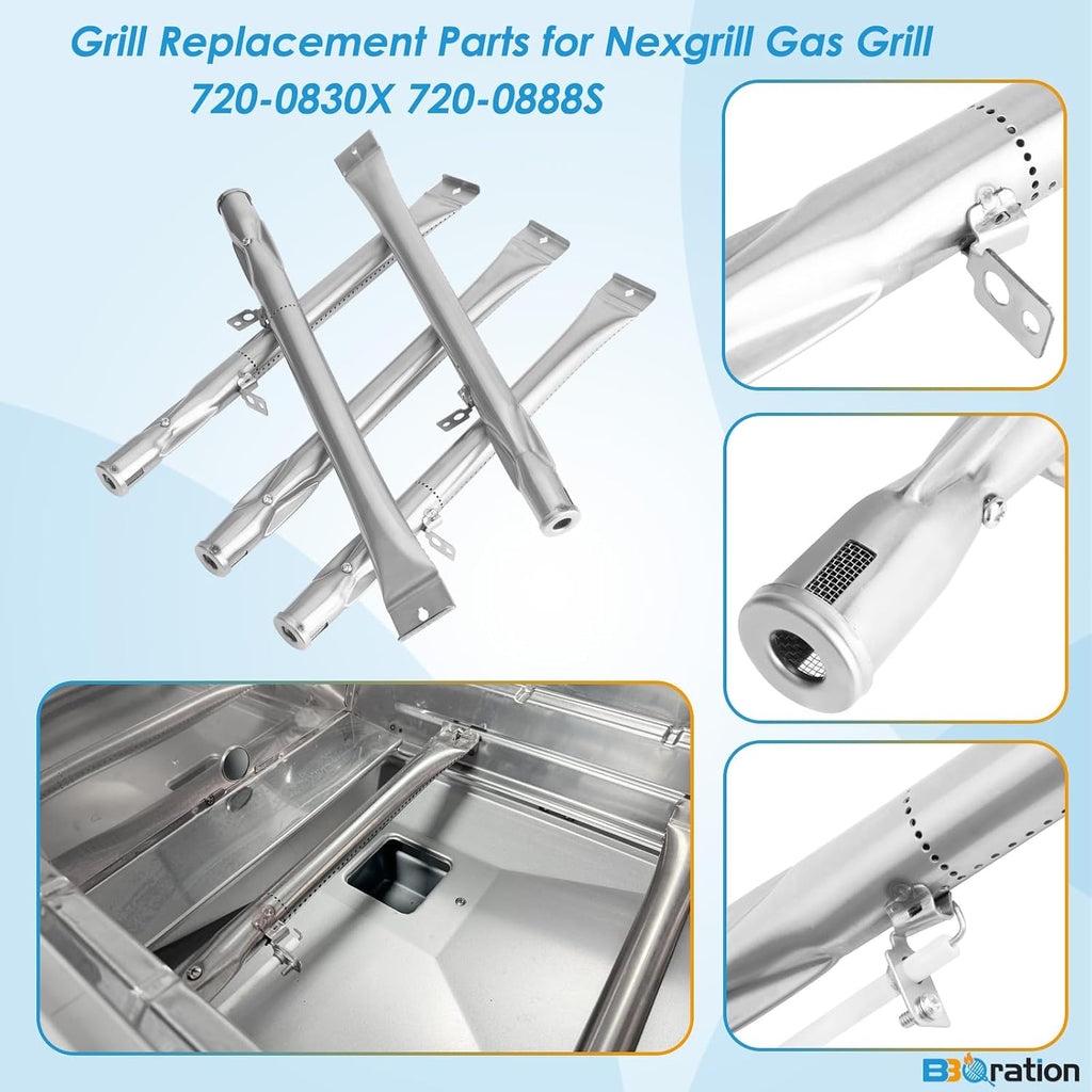 Replacement Parts for Nexgrill 5 Burner 720-0888S, Grill Parts Kit for Nexgrill 720-0830X Replacement Parts, Grill Grate Kit for Nexgrill Replacement Parts 5 Burner 720-0888S