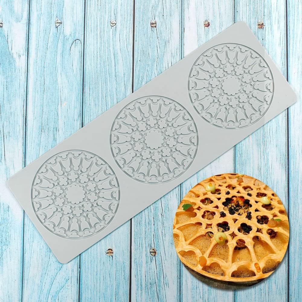 Hollow Leaf Silicone Molds Lover Heart Chocolate Molds Geometry 3D Silicone Mould Chocolate Candy Leaf Mold Sugar Craft Cake Decoration Cupcake Top (L_Flower_14.4 * 5 * 0.12inch)