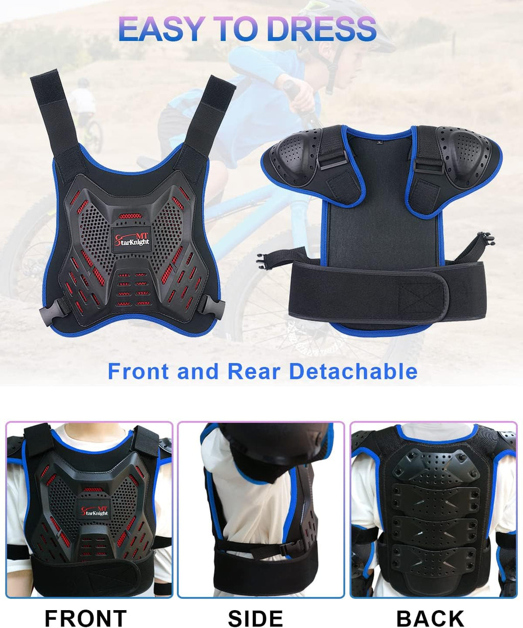 StarknightMT 5-12 Kids Dirt Bike Gear Youth Motocross Chest Protector Suit