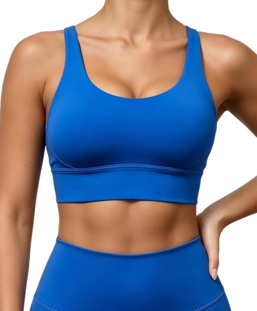 Grace Form Strappy Sports Bra for Women Padded Push Up Sport Bra Athletic Running Workout Bra Yoga Bra