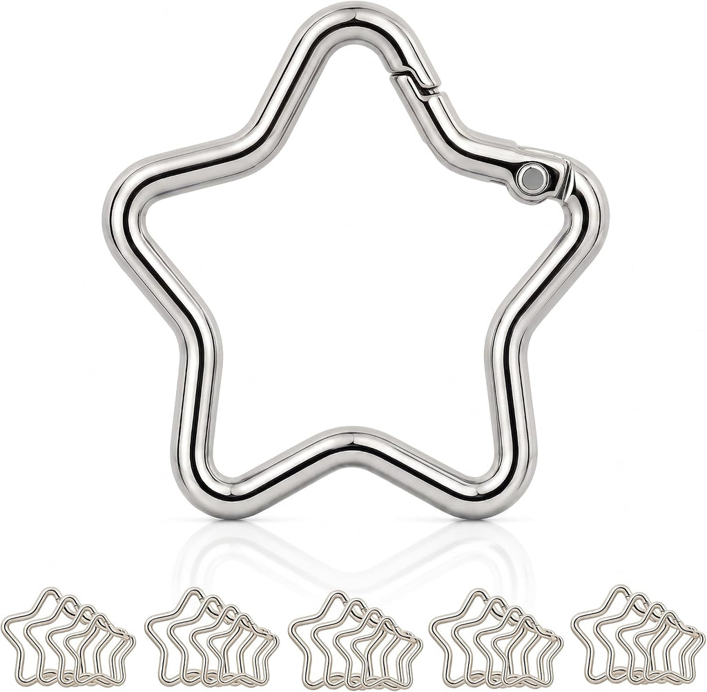 OVRUNS 20PCS Cute Carabiner Keychain Clip Key Ring Snap Hook for Bag Charm