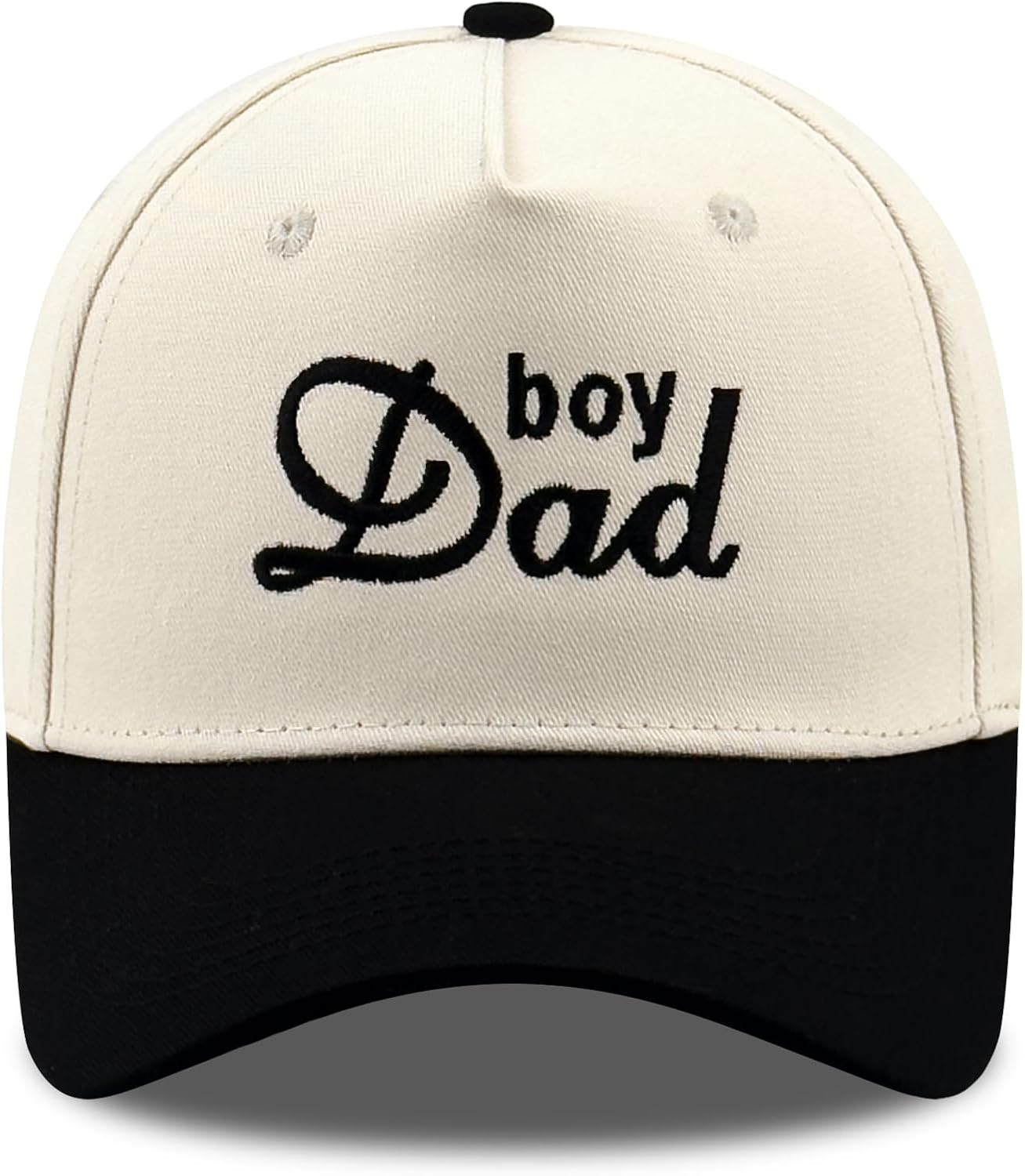 Embroidered Boy Girl Dad Mom Two-Tone Baseball Cap, Classic Dad Hat for Men Women His Her, Family Theme Gift Ideas