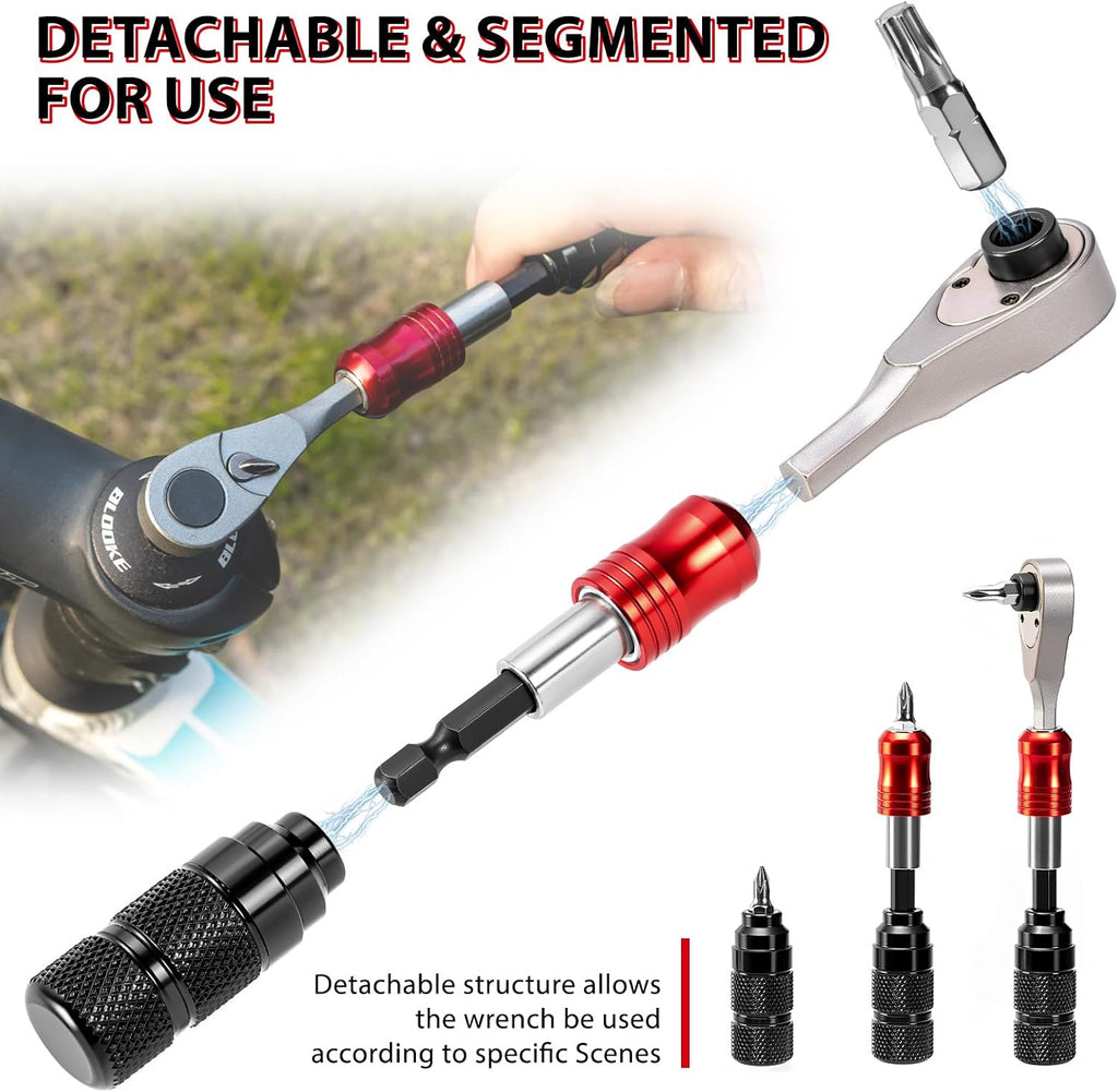 Bike Repair Tool Kit with Mini Pump in Portable Multifunction Tool Set