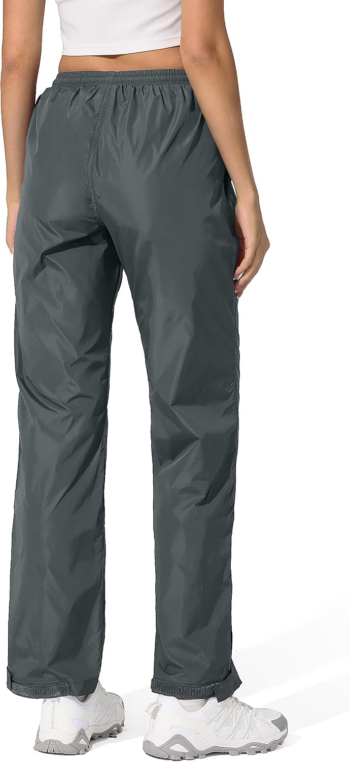 UIQUR Womens Rain Pants Waterproof Lightweight Packable Pants